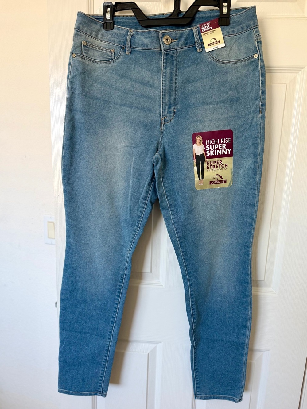 Jordache High-Rise Super Skinny Light Blue Jeans